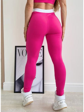 CONJUNTO LEGGING M&C  ELÁSTICO ROSA E BRANCO